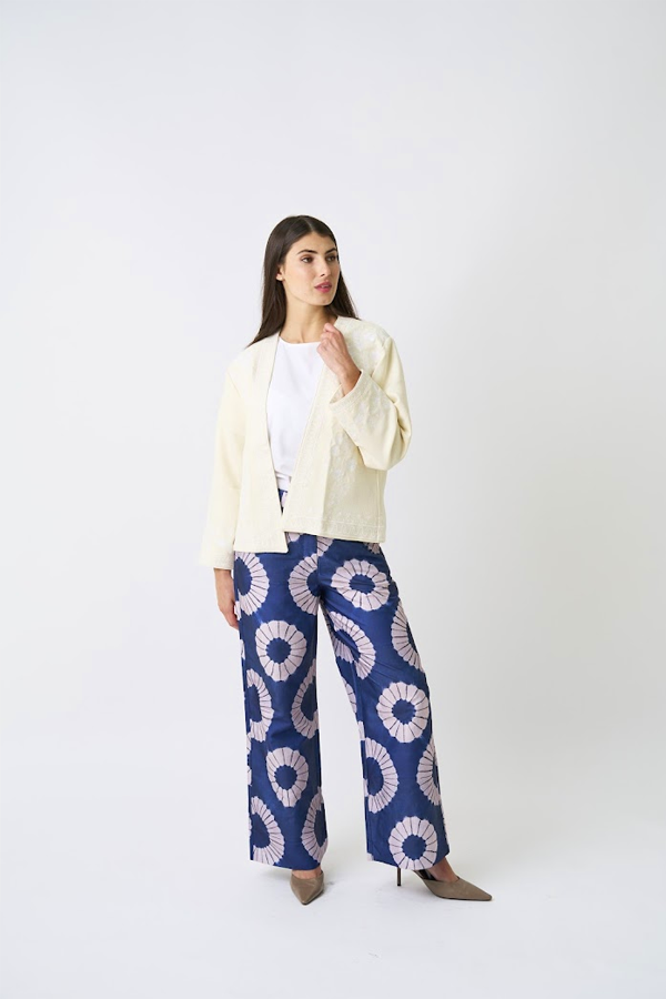 Women's Embroidered Open-Front Jacket