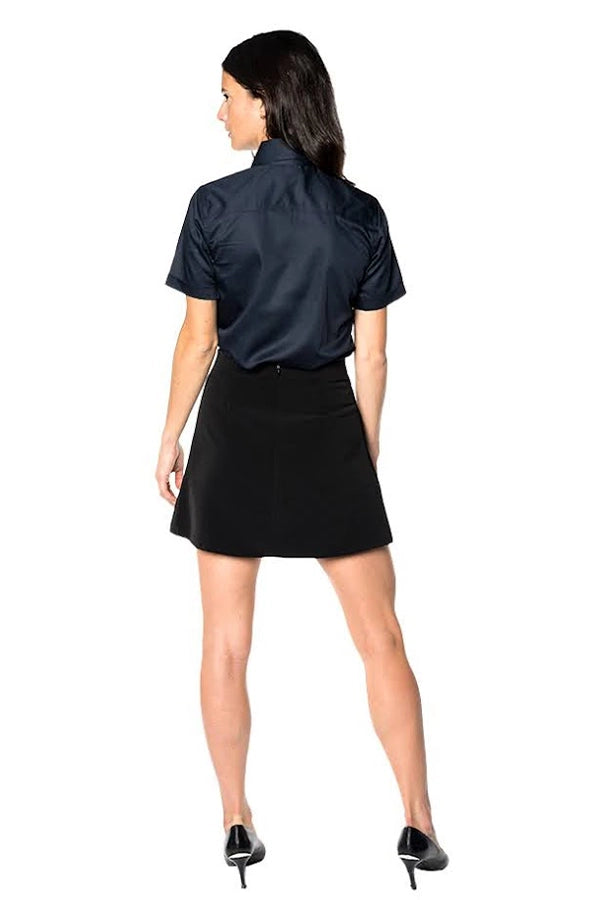 Classic Navy Short-Sleeve Shirt with Pocket