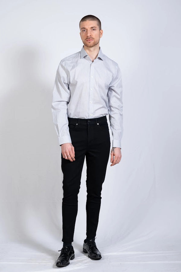 Striped Button-Down Shirt