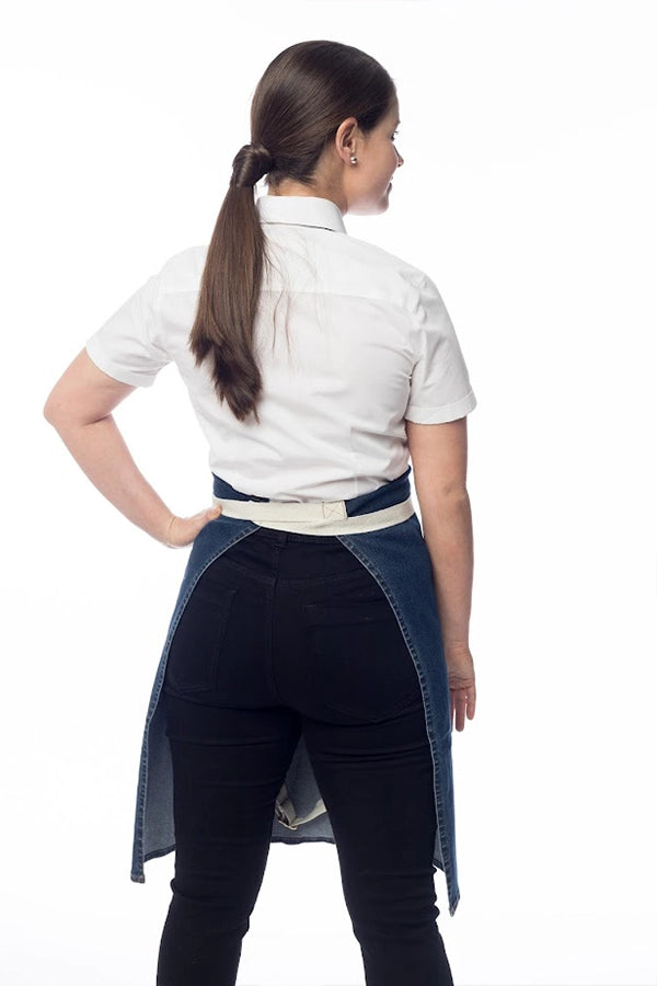 Denim Waist Apron with Contrast Tie