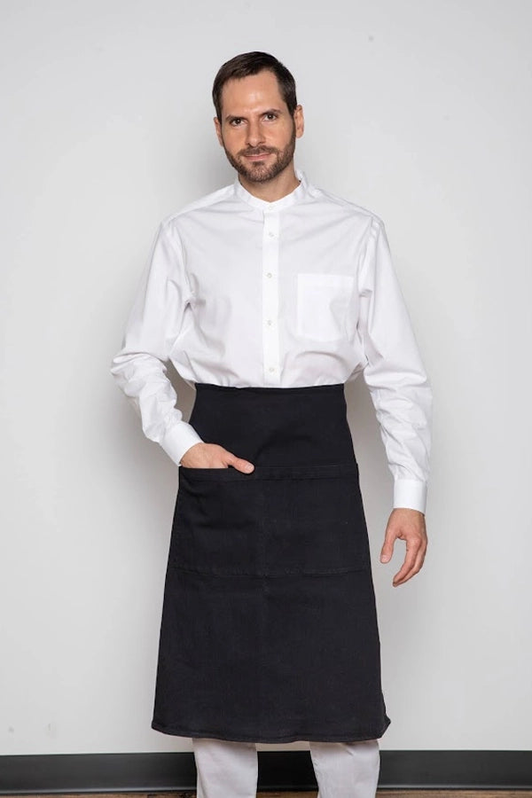 Classic Knee-Length Black Apron