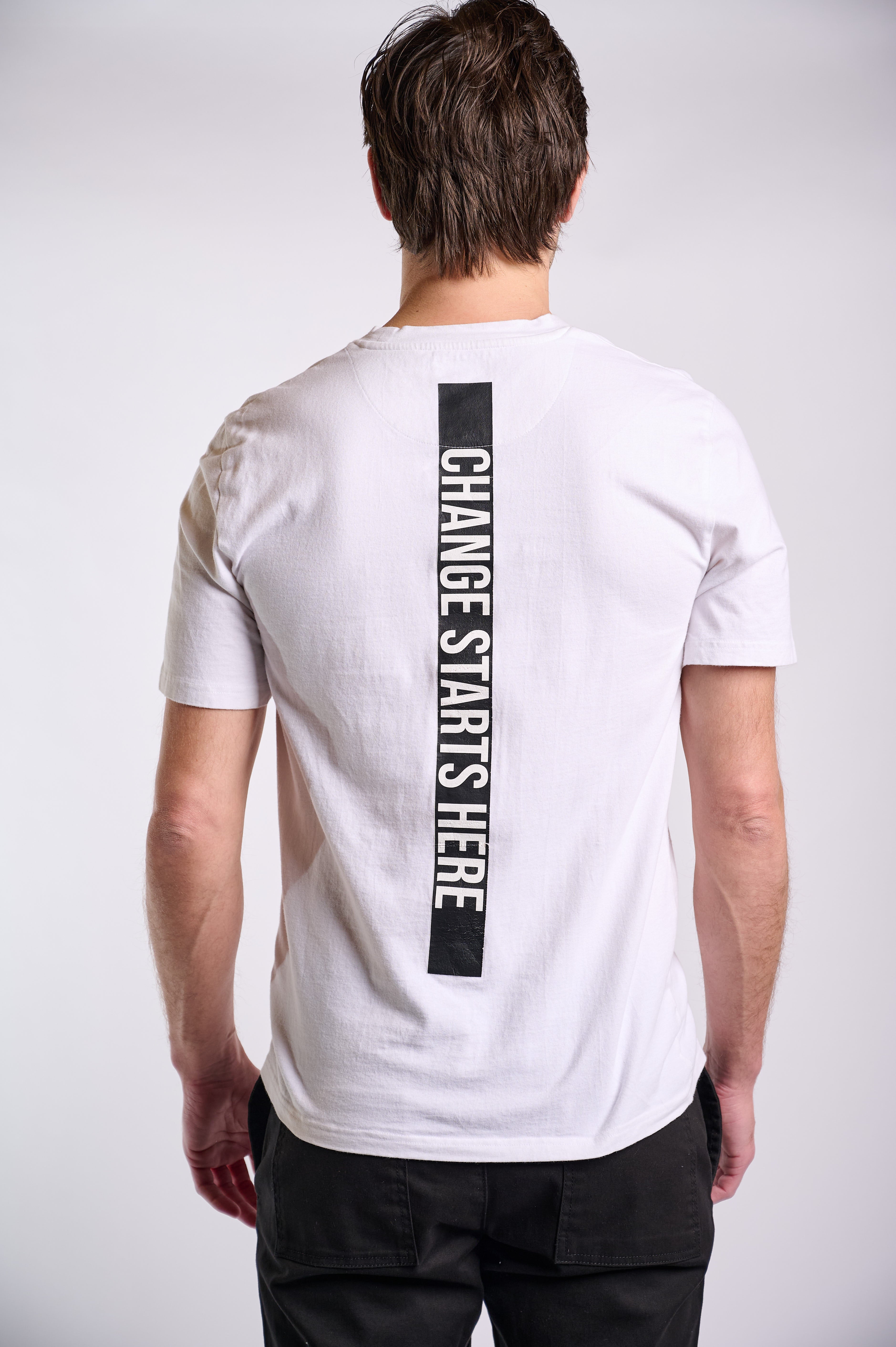 White crew neck T-shirt