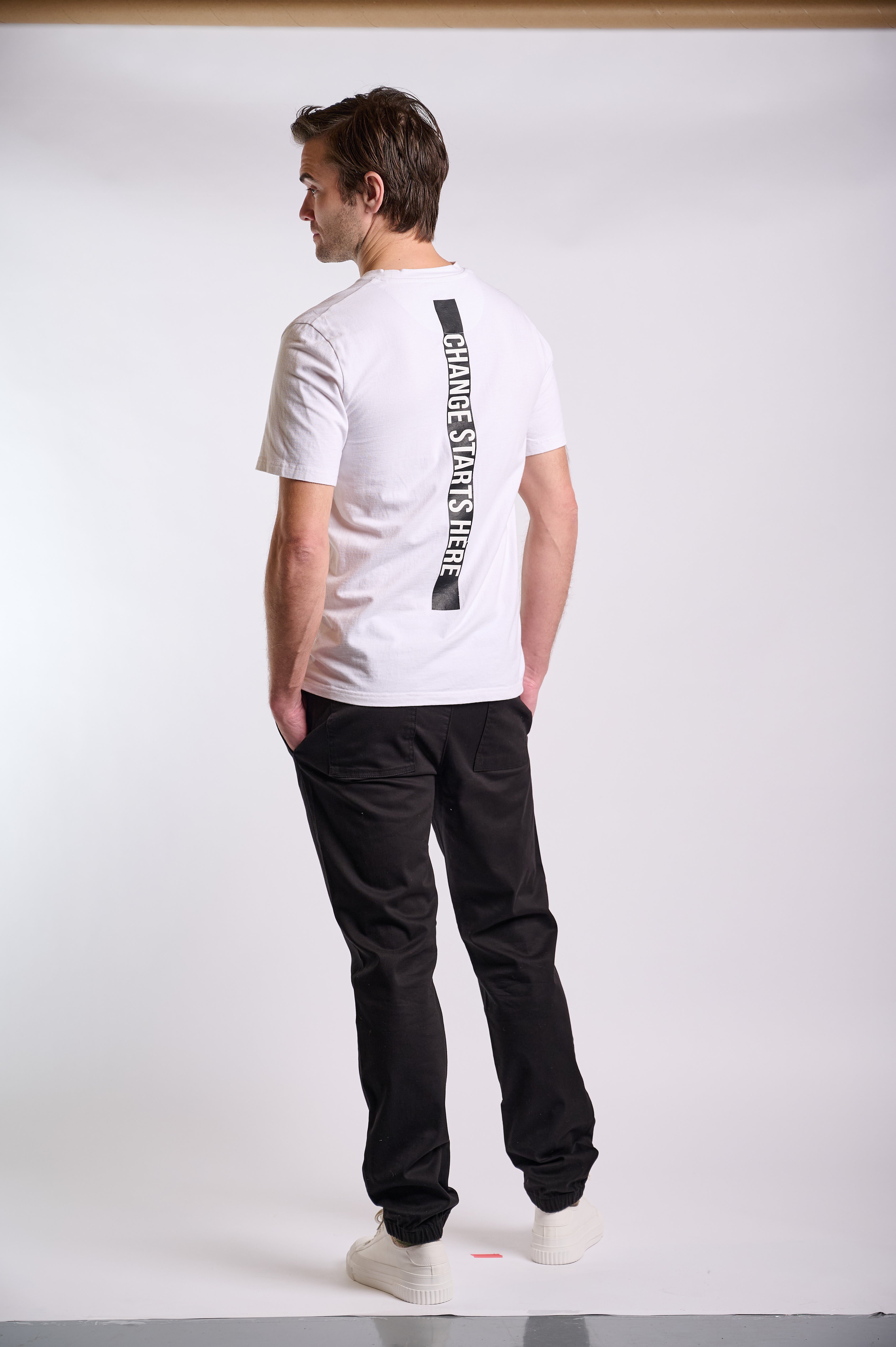 White crew neck T-shirt