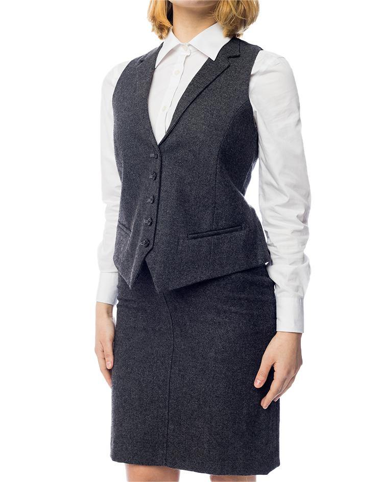 Grey Tweed Vest - Kloth Studio Inc. - klothstudio.com