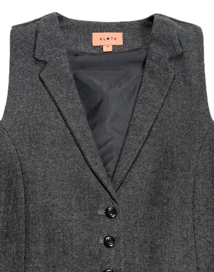 Grey Tweed Vest - Kloth Studio Inc. - klothstudio.com