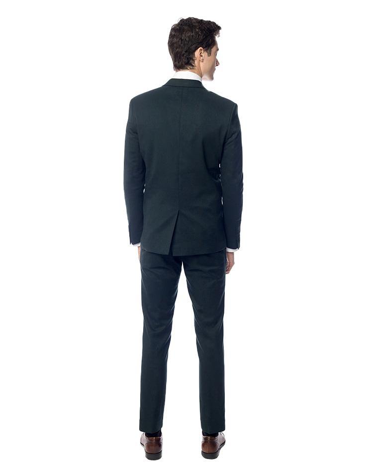 Forest Green Two-Button Suit Jacket - Kloth Studio Inc. - klothstudio.com
