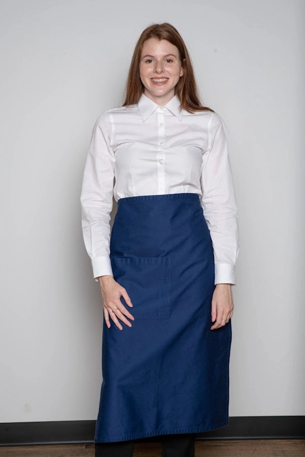 Navy Blue Full-Length Server Apron