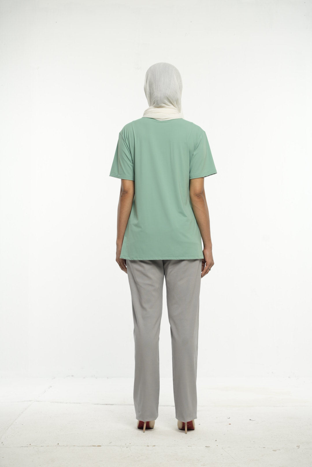 Elegant Sage Green Wrap Top