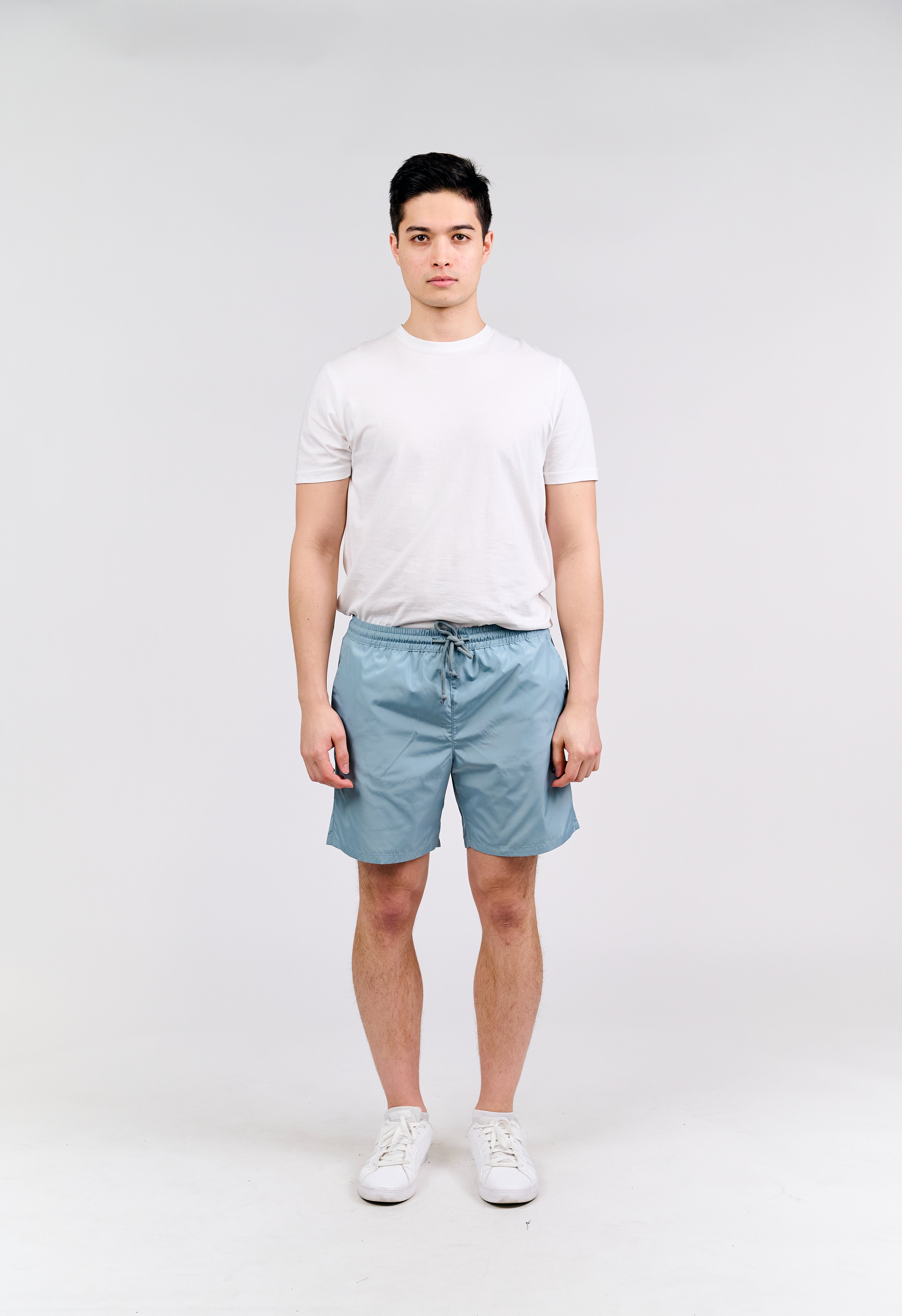 Lightweight Blue Drawstring Shorts
