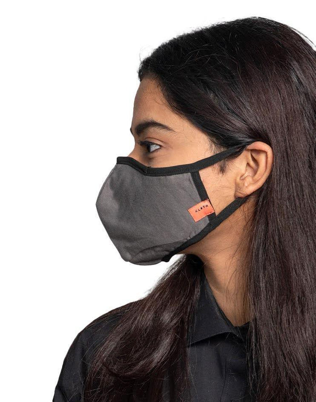 Grey Knit Anti-Viral Contour Mask (Pack of 3) - Kloth Studio Inc. - klothstudio.com