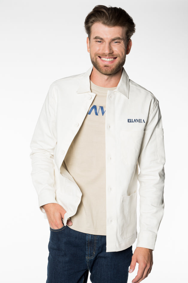 White 2-Pocket Chore Coat