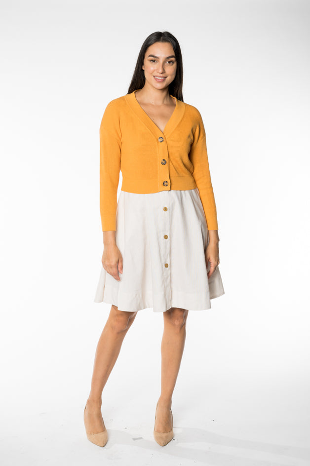 Orange Cropped Sweater