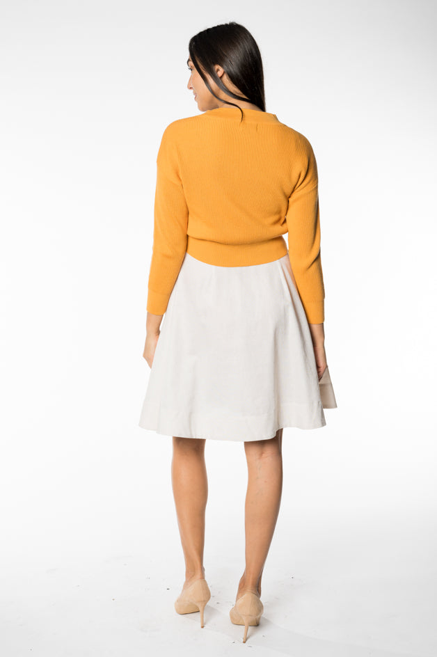 Orange Cropped Sweater