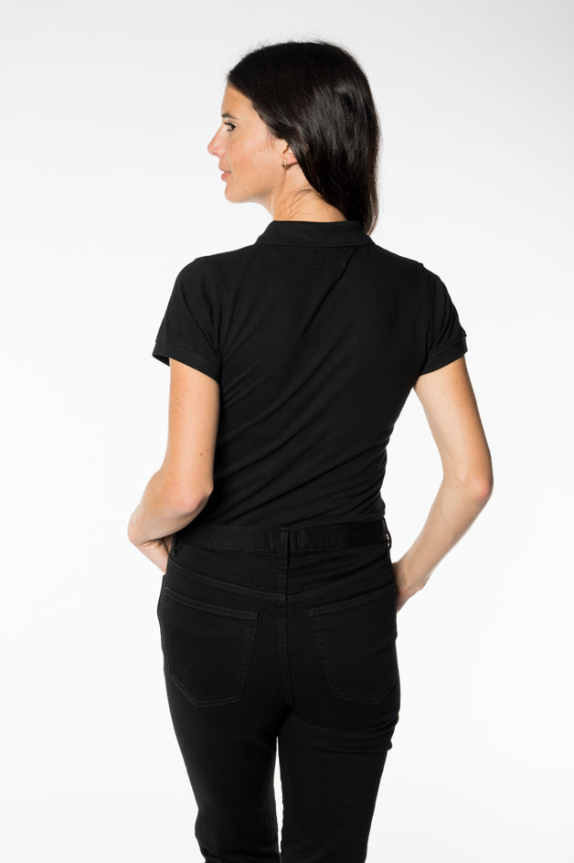 Womens Black Polo