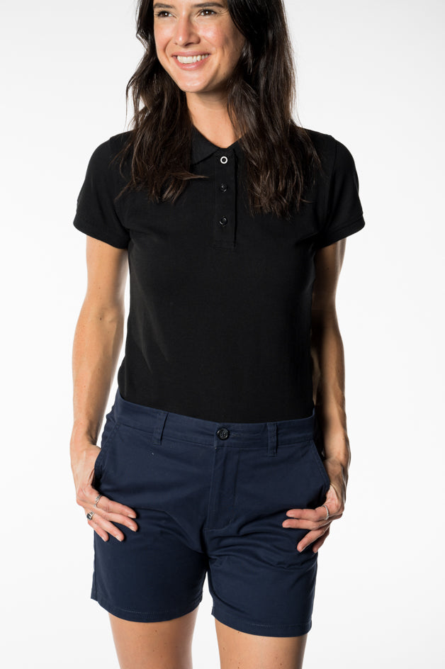 Womens Blue Chino Shorts