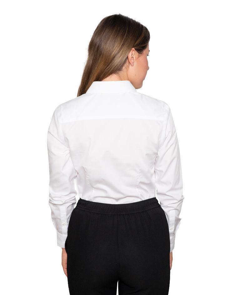 Women’s Classic White Button Front, Collar Dress Shirt - Kloth Studio Inc. - klothstudio.com