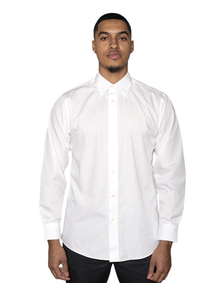 Men’s Classic White Button Front, Collar Dress Shirt - Kloth Studio Inc. - klothstudio.com