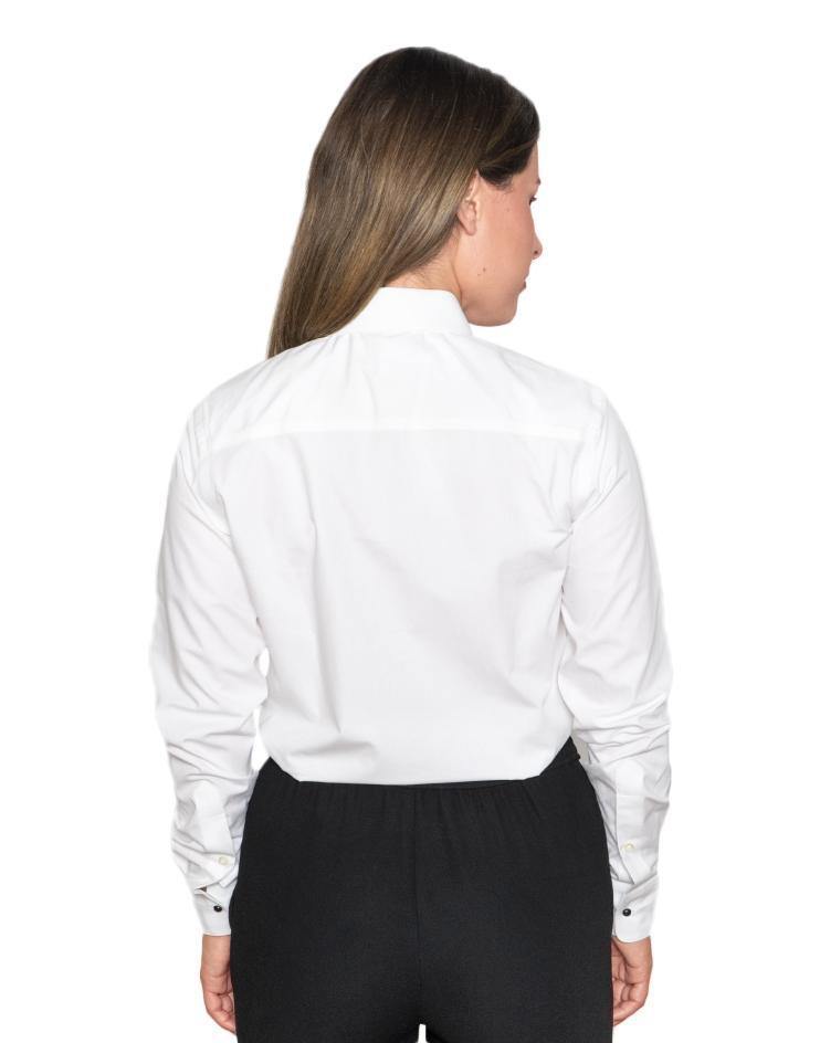 Women’s White Tuxedo Button Down Dress Shirt - Kloth Studio Inc. - klothstudio.com