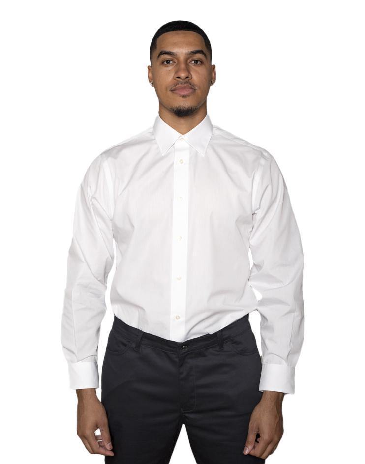 Men’s Classic White Button Front, Collar Dress Shirt - Kloth Studio Inc. - klothstudio.com