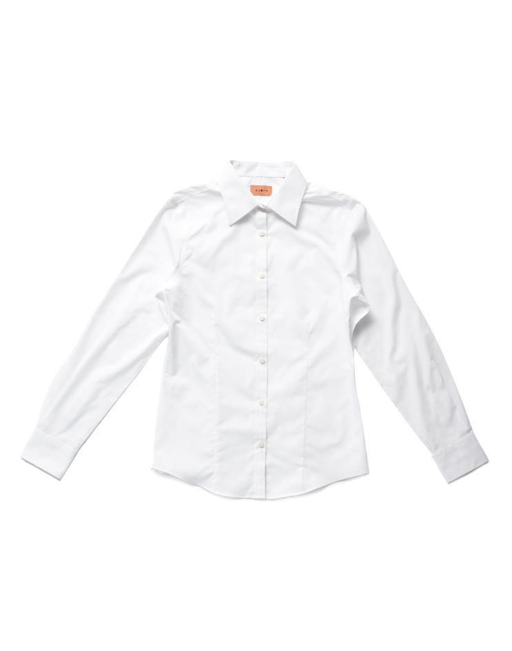 Women’s Classic White Button Front, Collar Dress Shirt - Kloth Studio Inc. - klothstudio.com