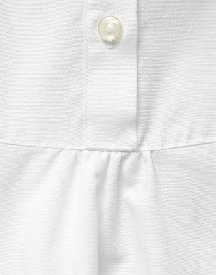 Women’s White Bib, Mandarin Collar Shirt - Kloth Studio Inc. - klothstudio.com