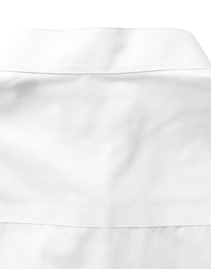 Women’s White Bib, Mandarin Collar Shirt - Kloth Studio Inc. - klothstudio.com
