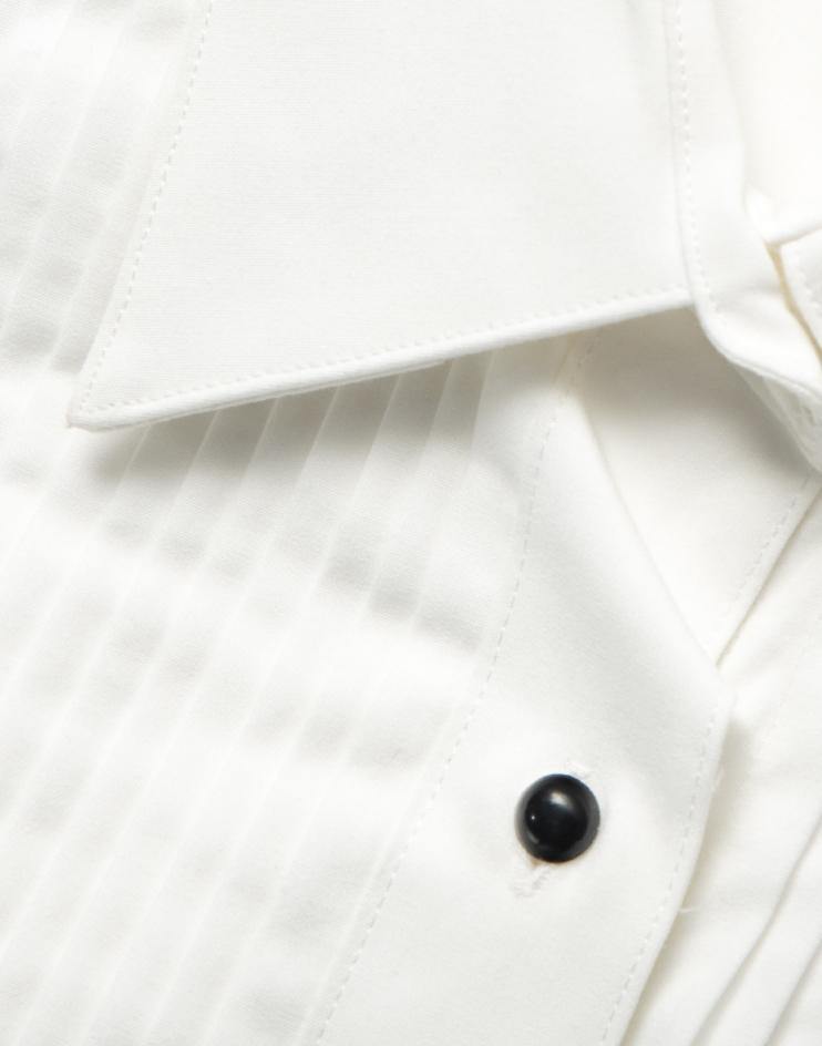 Women’s White Tuxedo Button Down Dress Shirt - Kloth Studio Inc. - klothstudio.com