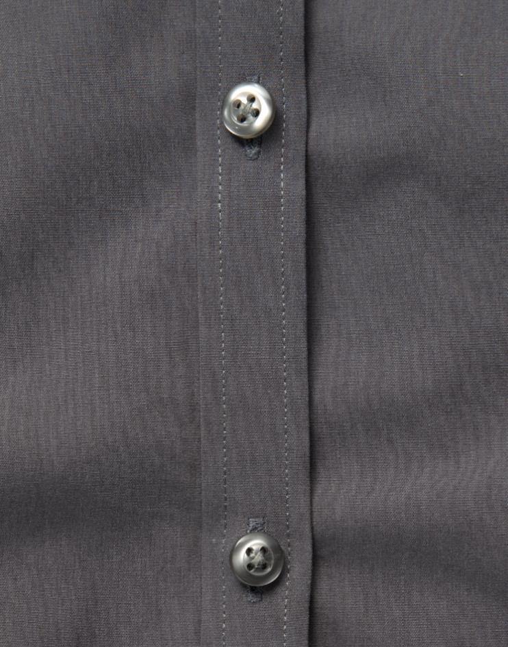 Women’s Classic Dark Grey Button Front, Collar Dress Shirt - Kloth Studio Inc. - klothstudio.com