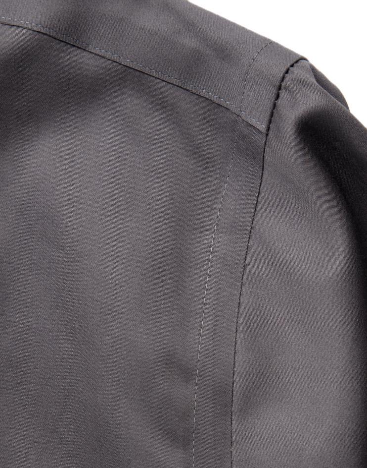 Women’s Classic Dark Grey Button Front, Collar Dress Shirt - Kloth Studio Inc. - klothstudio.com