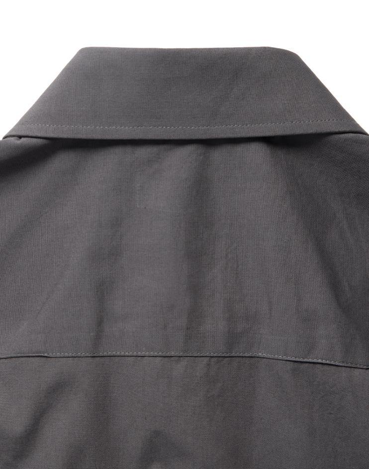 Women’s Classic Dark Grey Button Front, Collar Dress Shirt - Kloth Studio Inc. - klothstudio.com