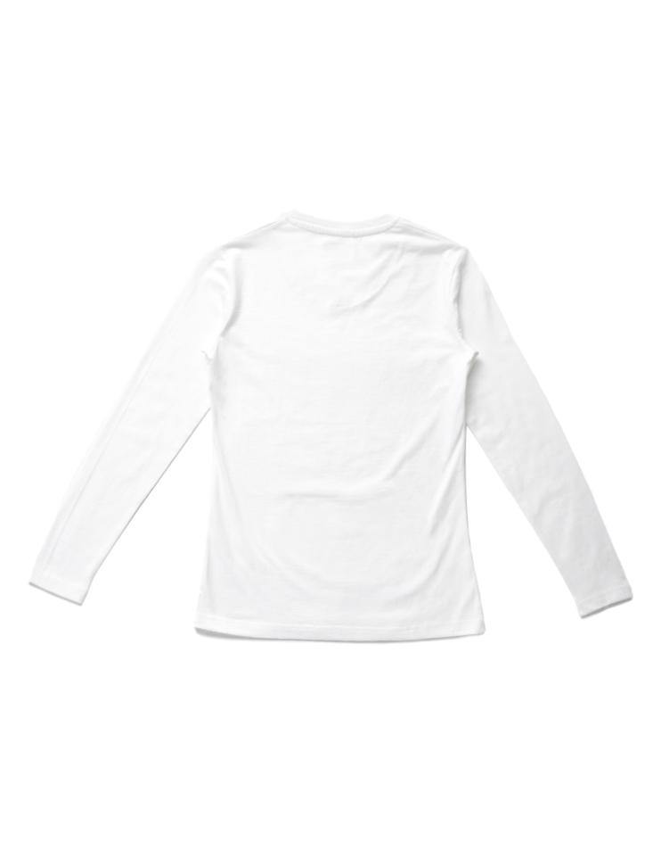 Women’s White Classic Long Sleeve V-Neck Shirt - Kloth Studio Inc. - klothstudio.com