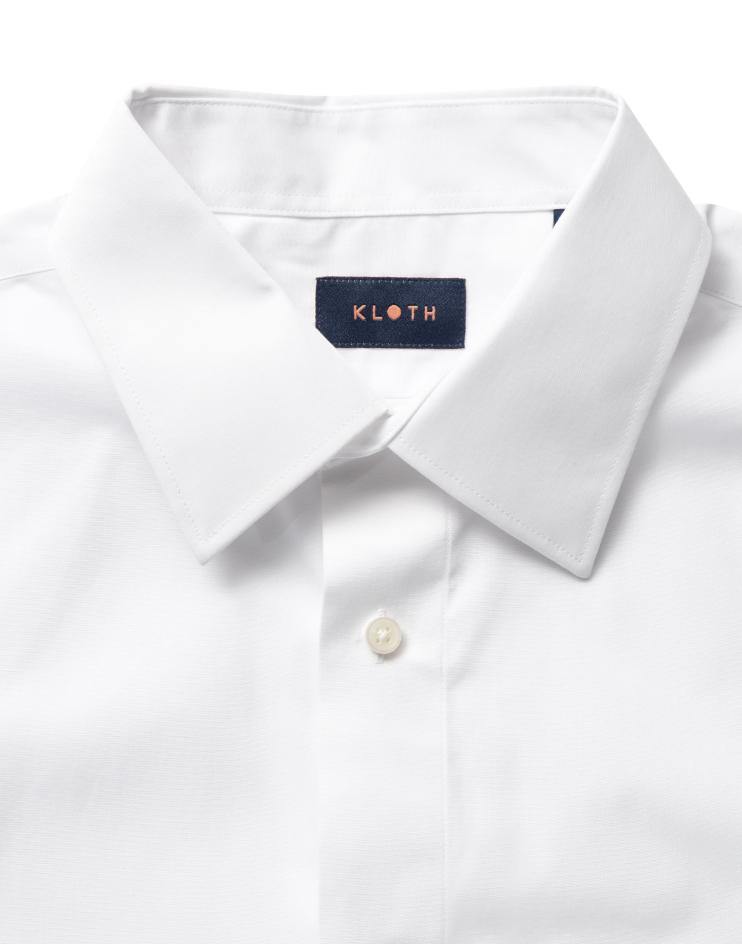 Men’s Classic White Button Front, Collar Dress Shirt - Kloth Studio Inc. - klothstudio.com