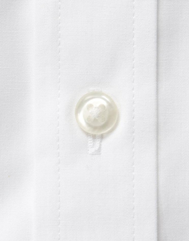 Men’s White Button Front, Mandarin Collar Shirt - Kloth Studio Inc. - klothstudio.com