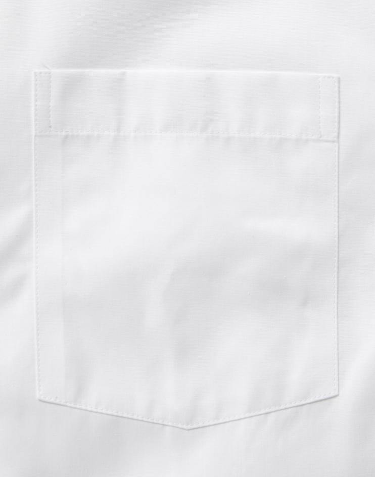 Men’s White Button Front, Mandarin Collar Shirt - Kloth Studio Inc. - klothstudio.com