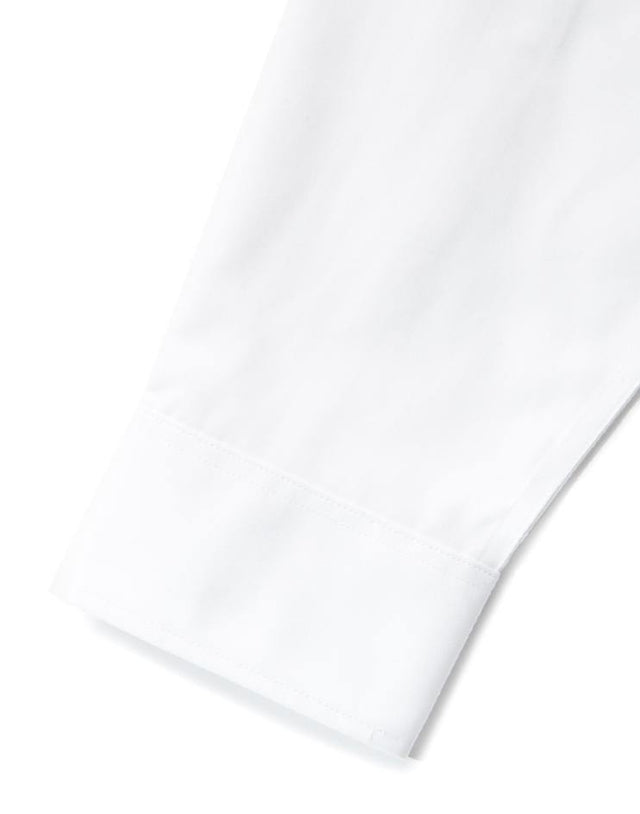 Men’s White Button Front, Mandarin Collar Shirt - Kloth Studio Inc. - klothstudio.com