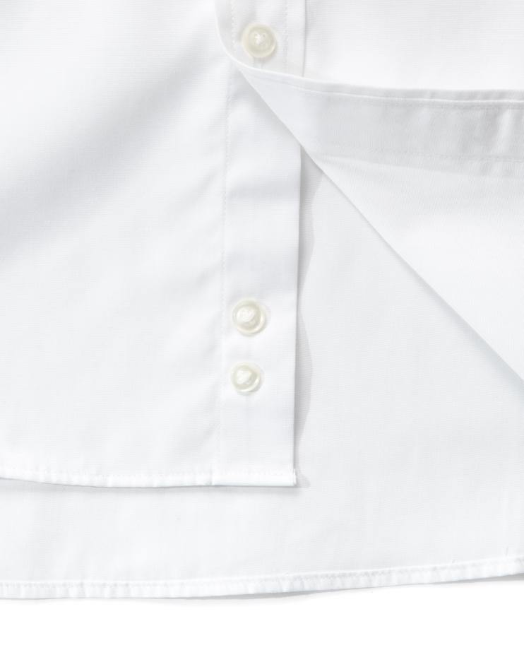 Men’s White Button Front, Mandarin Collar Shirt - Kloth Studio Inc. - klothstudio.com