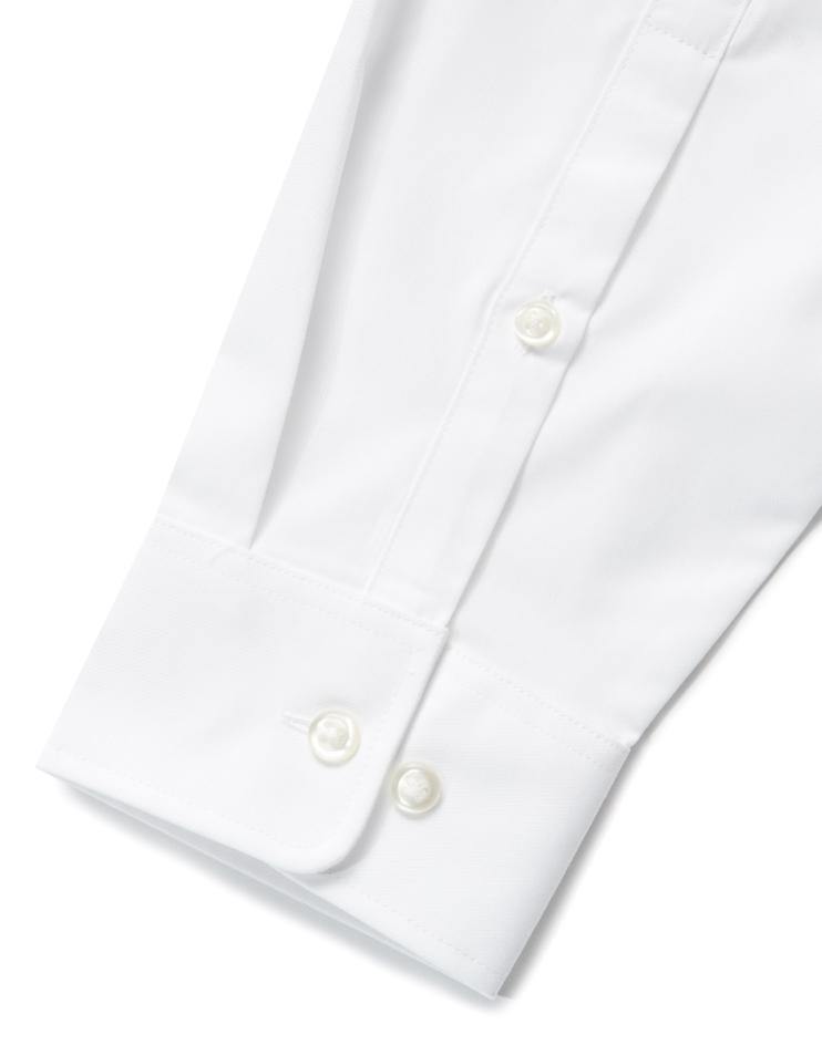 Men’s White Button Front, Mandarin Collar Shirt - Kloth Studio Inc. - klothstudio.com