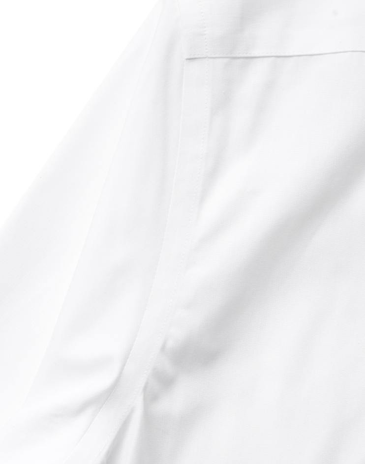 Men’s White Button Front, Mandarin Collar Shirt - Kloth Studio Inc. - klothstudio.com