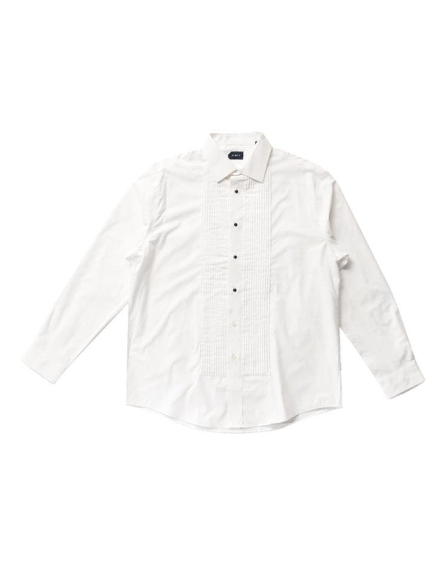Men’s White Tuxedo Button Down Dress Shirt - Kloth Studio Inc. - klothstudio.com