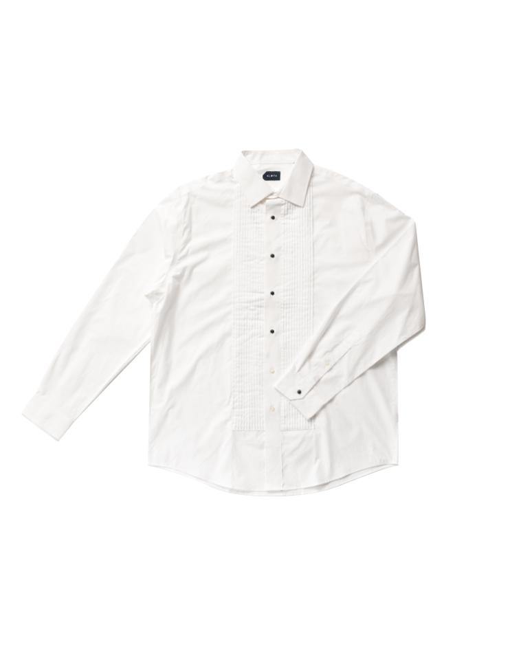 Men’s White Tuxedo Button Down Dress Shirt - Kloth Studio Inc. - klothstudio.com