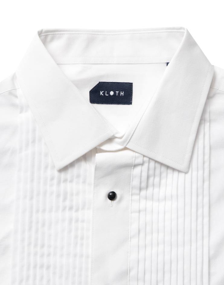 Men’s White Tuxedo Button Down Dress Shirt - Kloth Studio Inc. - klothstudio.com