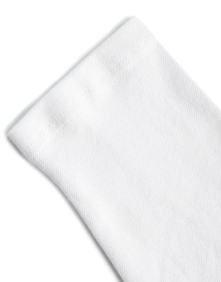 Men’s White Long Sleeve Pique Polo Shirt - Kloth Studio Inc. - klothstudio.com
