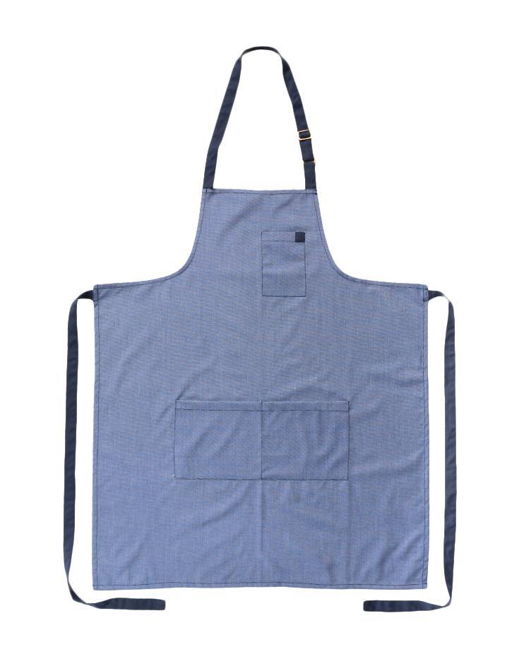 Chambray Bib Apron with Contrast Straps - Kloth Studio Inc. - klothstudio.com