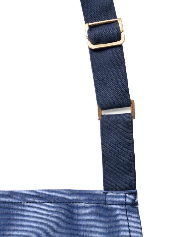 Chambray Bib Apron with Contrast Straps - Kloth Studio Inc. - klothstudio.com
