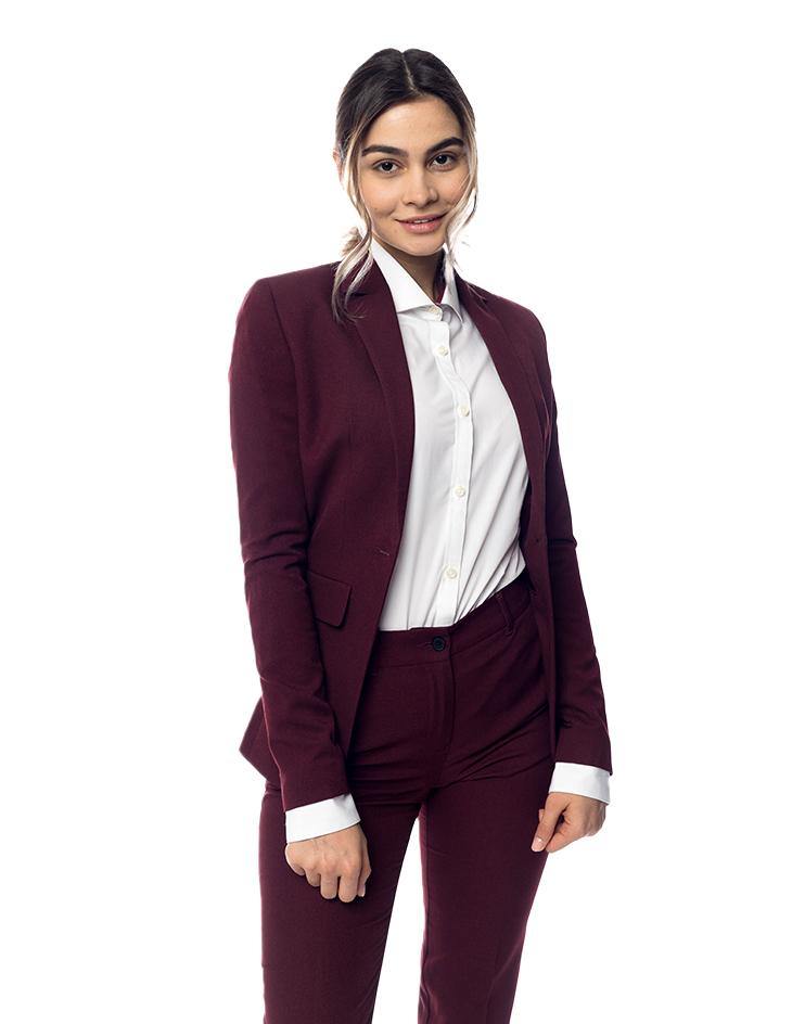 Burgundy Women's Suit Jacket - Kloth Studio Inc. - klothstudio.com