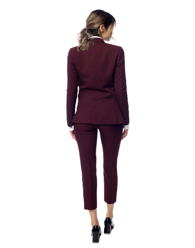 Burgundy Women's Suit Trousers - Kloth Studio Inc. - klothstudio.com