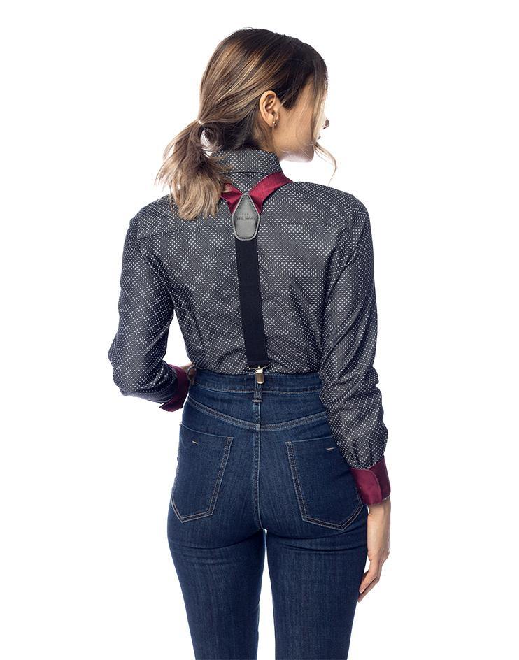 Burgundy Suspenders - Kloth Studio Inc. - klothstudio.com