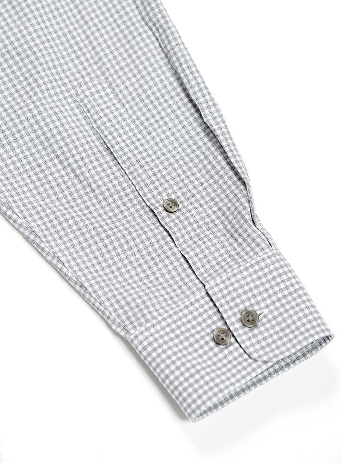 Grey and White Checkered Shirt - Kloth Studio Inc. - klothstudio.com