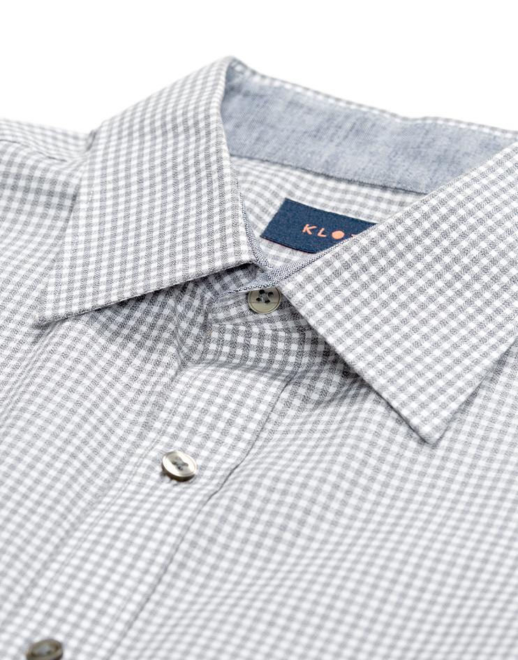 Grey and White Checkered Shirt - Kloth Studio Inc. - klothstudio.com
