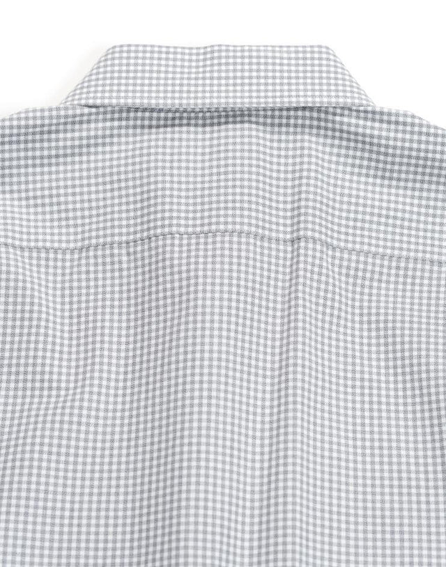 Grey and White Checkered Shirt - Kloth Studio Inc. - klothstudio.com
